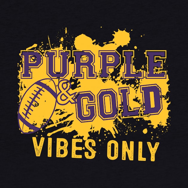 Purple & Gold Game Day For High School Football Group Fans by justiceberate